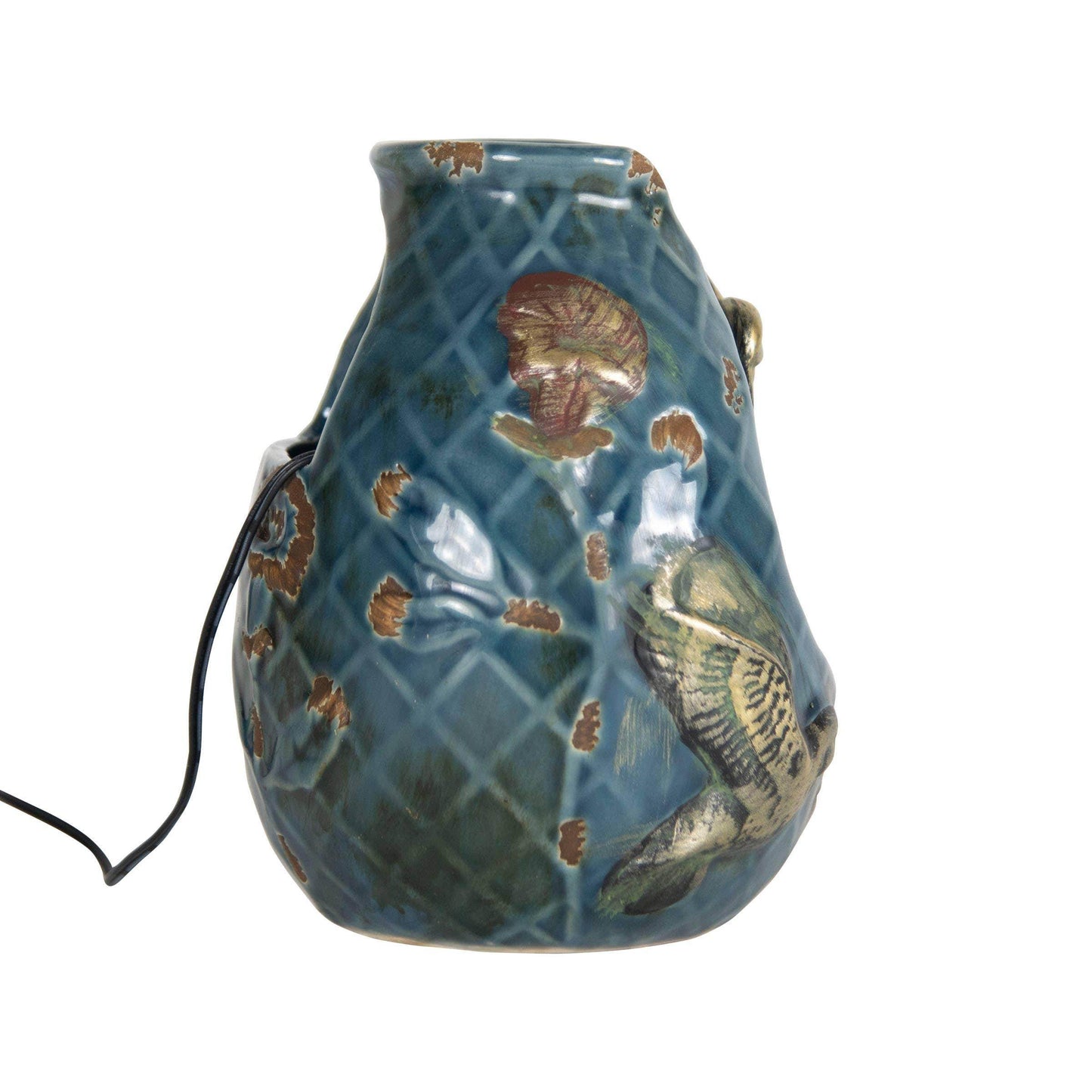 Verdigris Hummingbird Blue Garden Water Fountain with Pump - Songbird Gifts