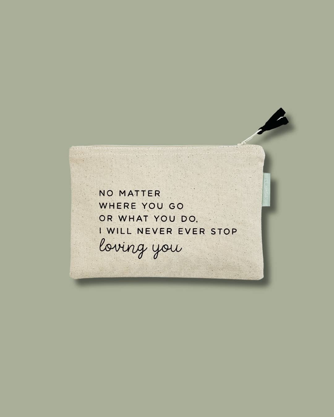 Hearts Small Canvas Zipper Pouch