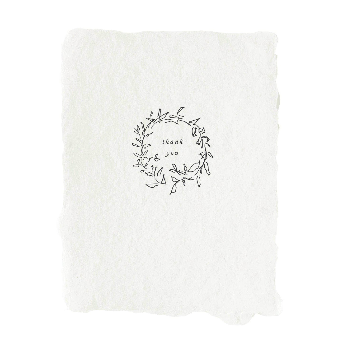 Thank you wreath note card - Songbird Gifts