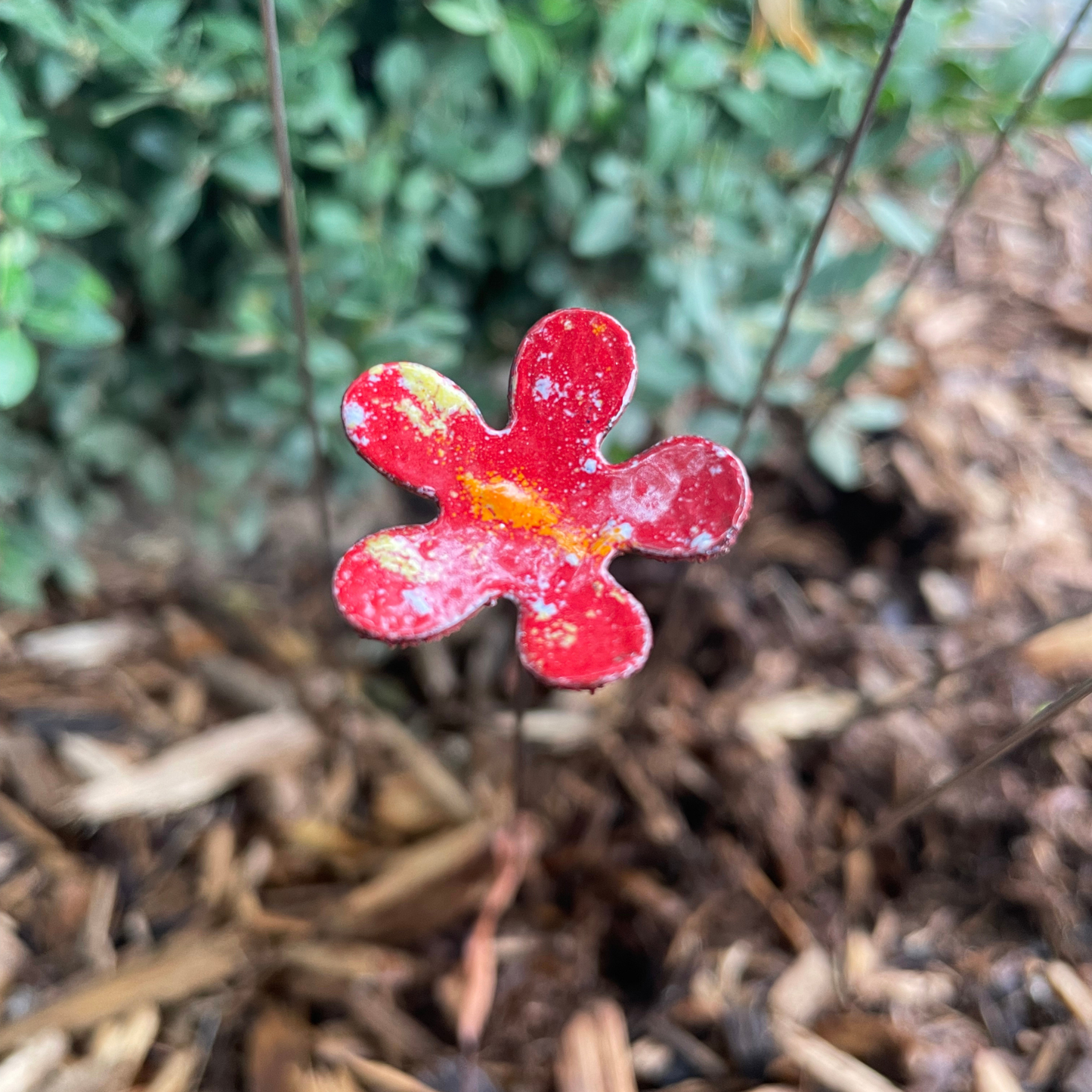 Small Copper Enamel Flower