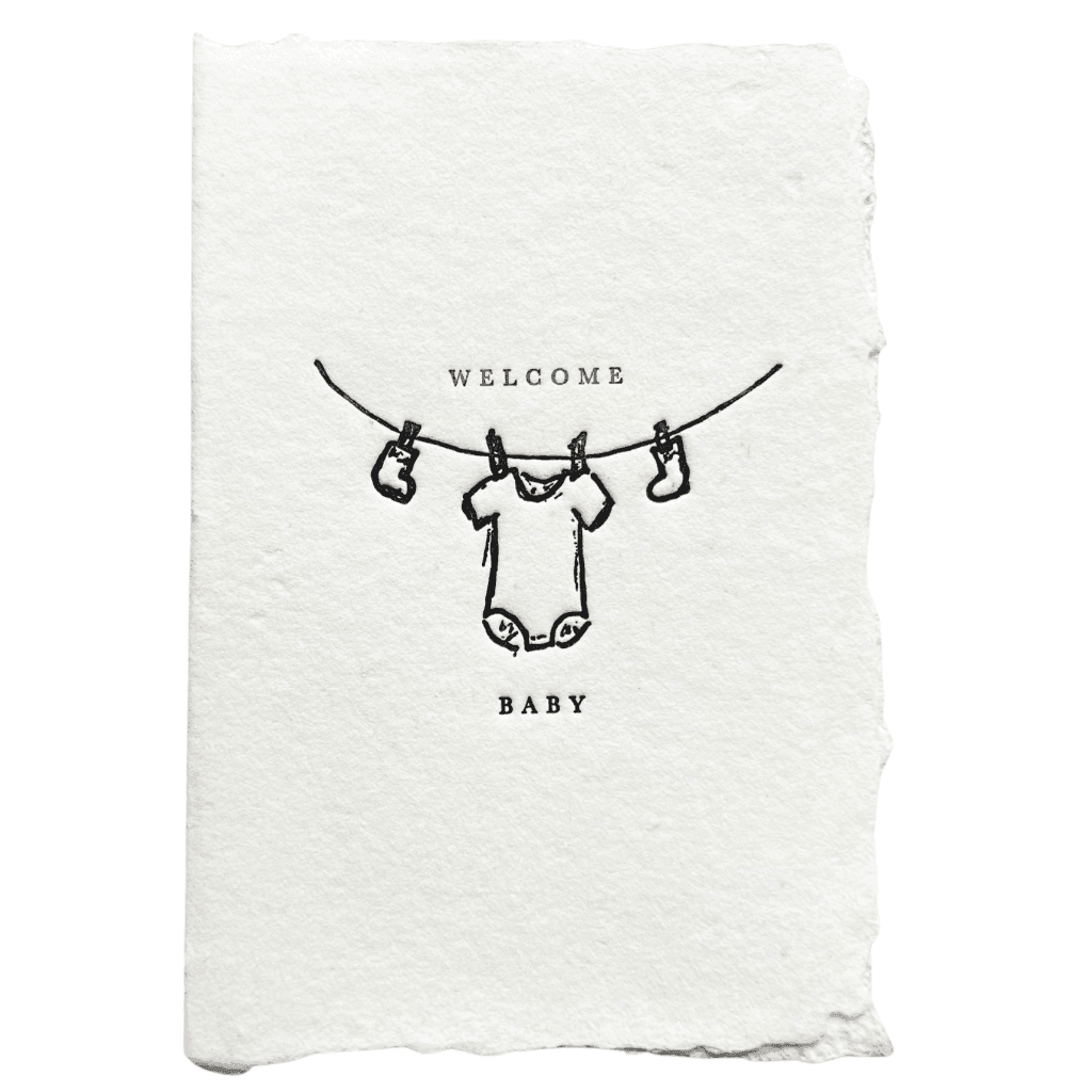 Welcome baby clothesline card - Songbird Gifts