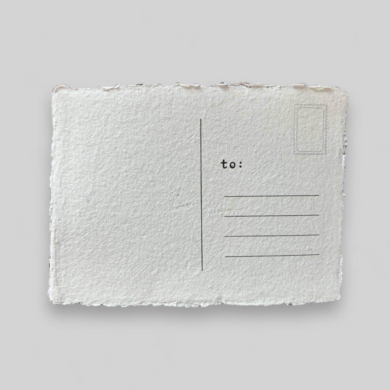 Handmade typewritten birthday postcard - Songbird Gifts