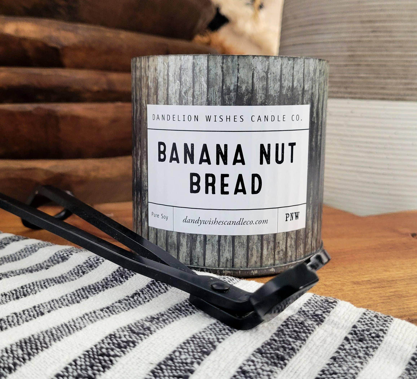 12 oz. Rustic Galvanized Tin Candle - Songbird Gifts