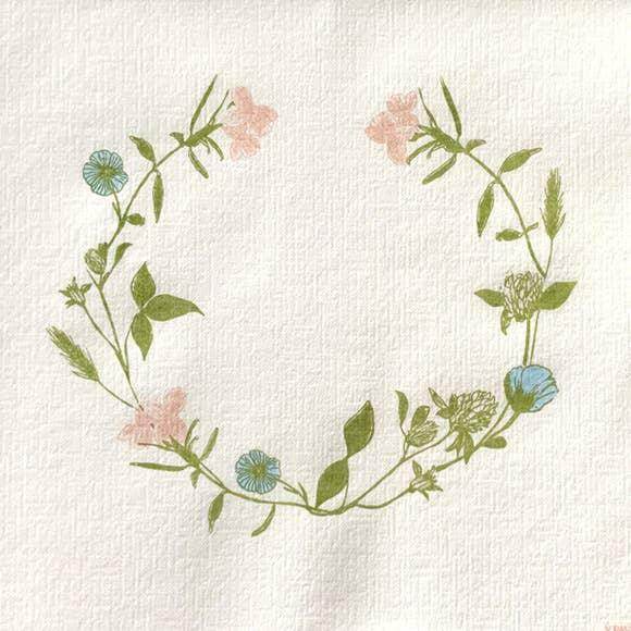 Fleurs de Pres Dinner Napkin - Songbird Gifts