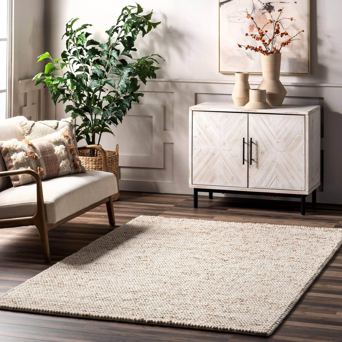 Deeanna Casual Textured Wool Area Rug - Songbird Gifts