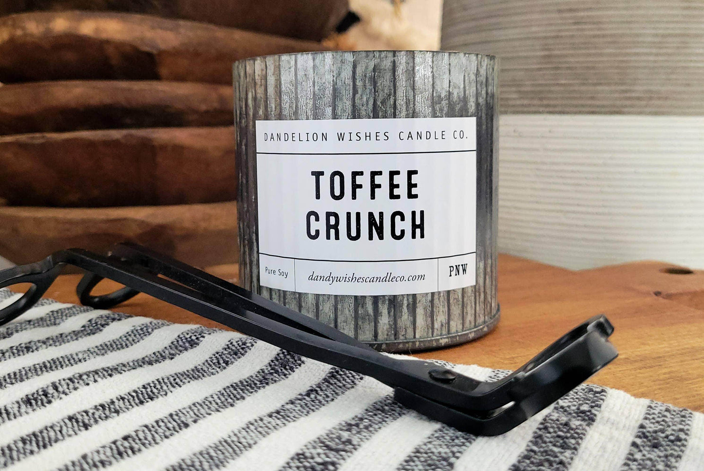 12 oz. Rustic Galvanized Tin Candle - Songbird Gifts