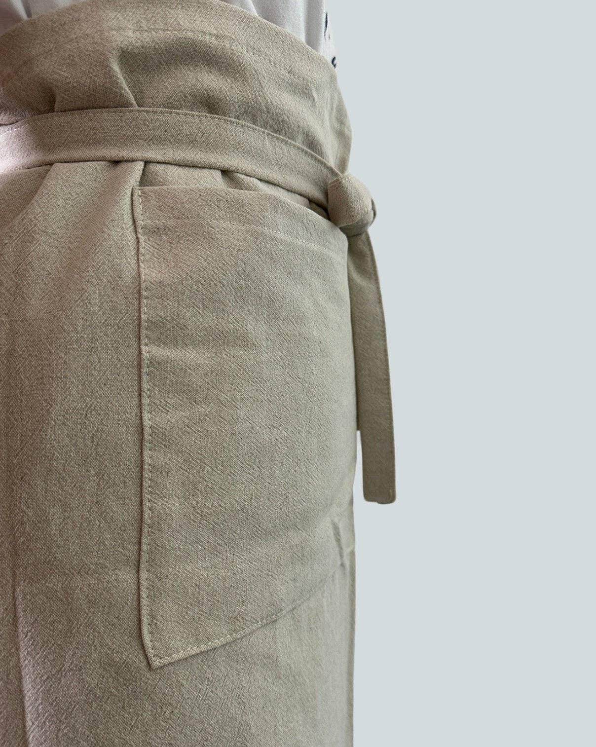 Linen Half Apron with Pockets - Songbird Gifts