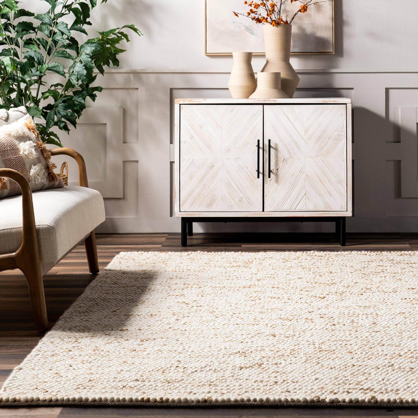 Deeanna Casual Textured Wool Area Rug - Songbird Gifts