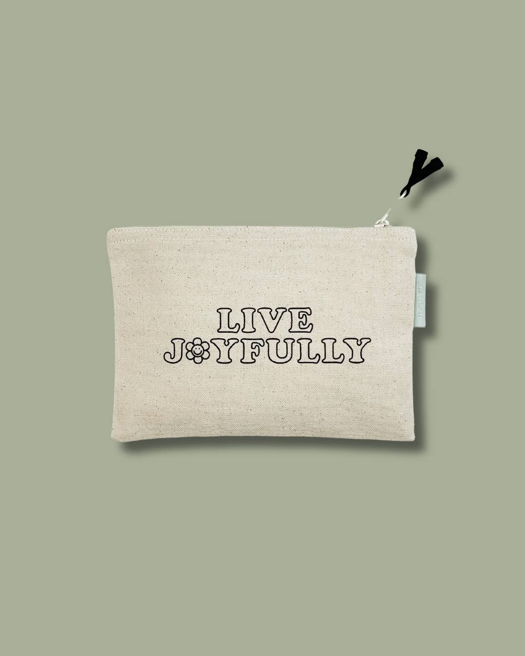 Hearts Small Canvas Zipper Pouch