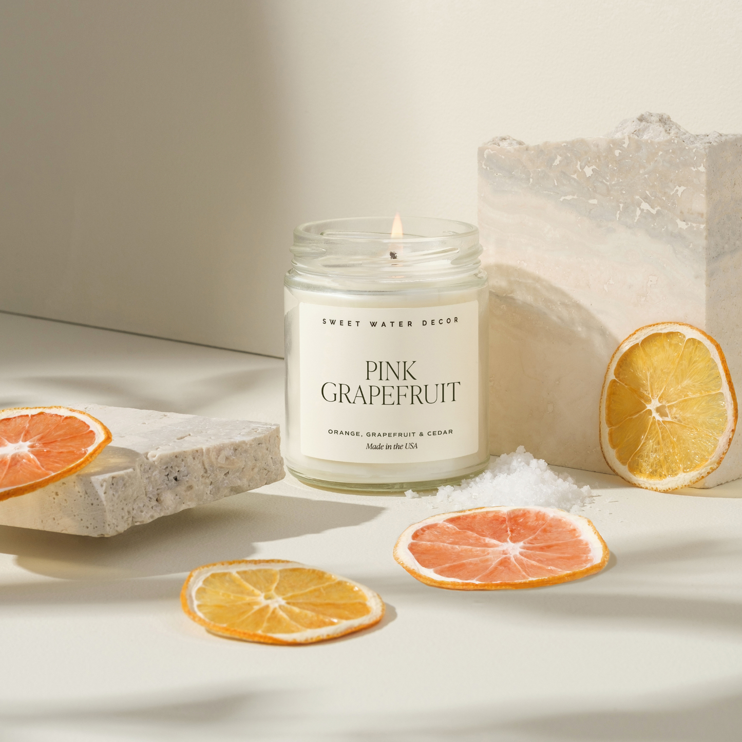 Pink Grapefruit 9 oz Soy Candle - Home Decor & Gifts