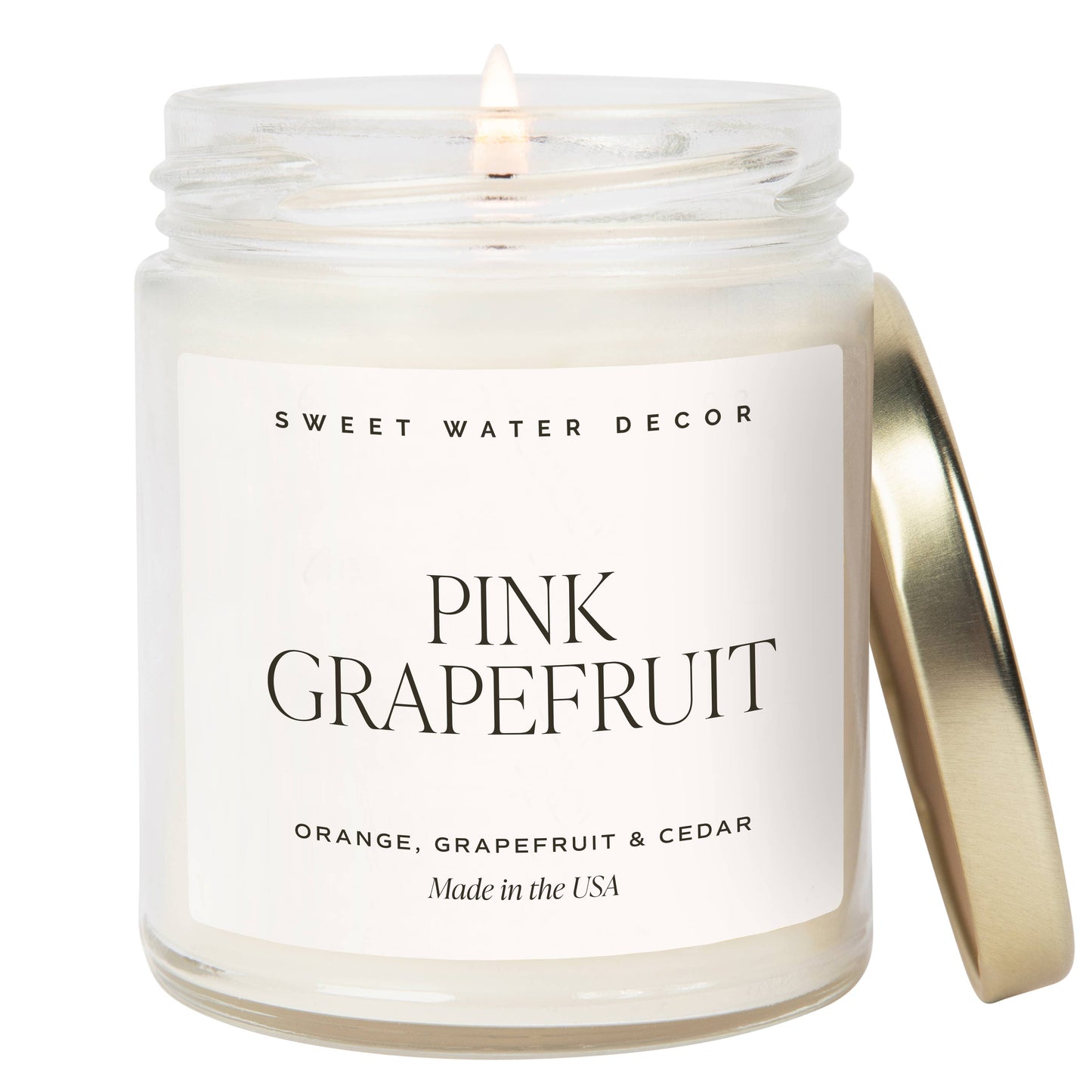 Pink Grapefruit 9 oz Soy Candle - Home Decor & Gifts