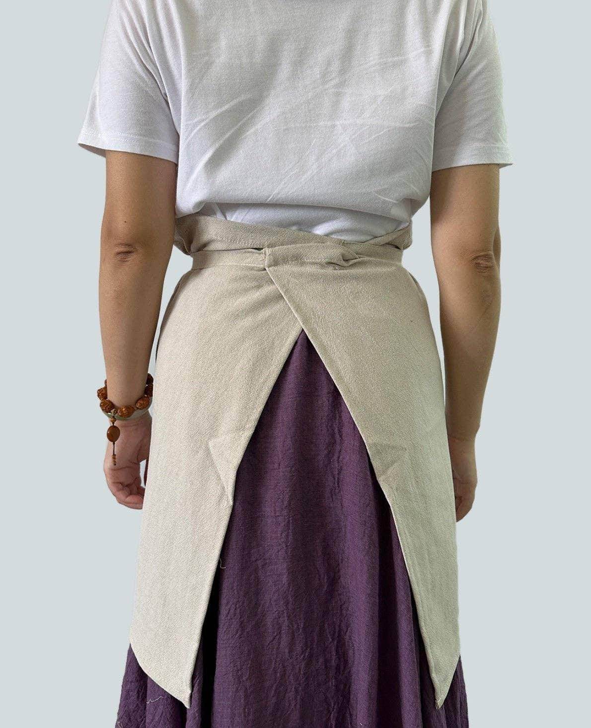 Linen Half Apron with Pockets - Songbird Gifts