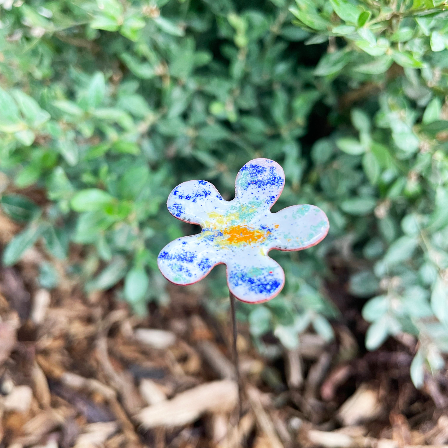 Small Copper Enamel Flower