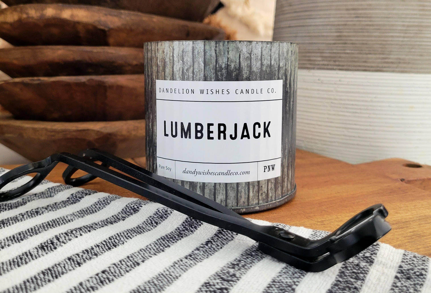 12 oz. Rustic Galvanized Tin Candle - Songbird Gifts