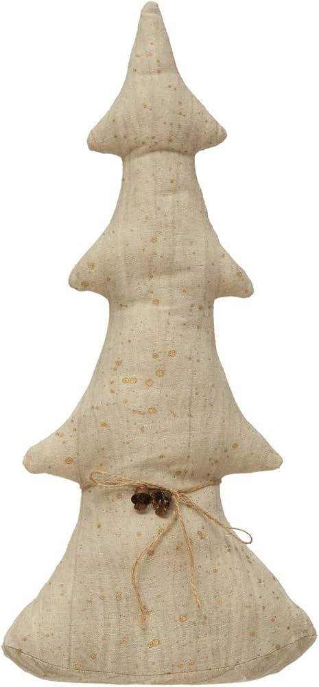 Creative Co-Op Antiqued Canvas Tree with Bells, Natural - Songbird Gifts