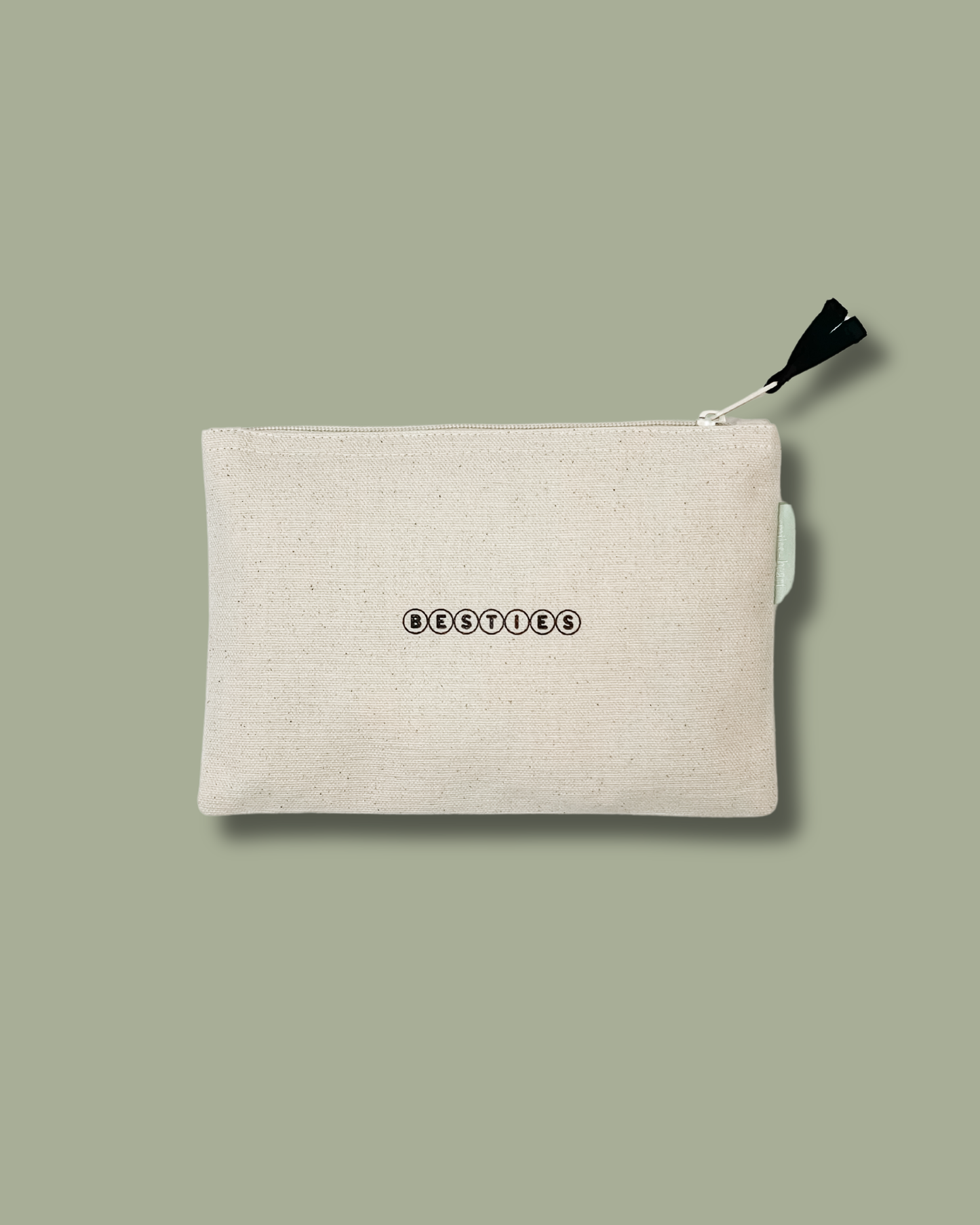 Hearts Small Canvas Zipper Pouch
