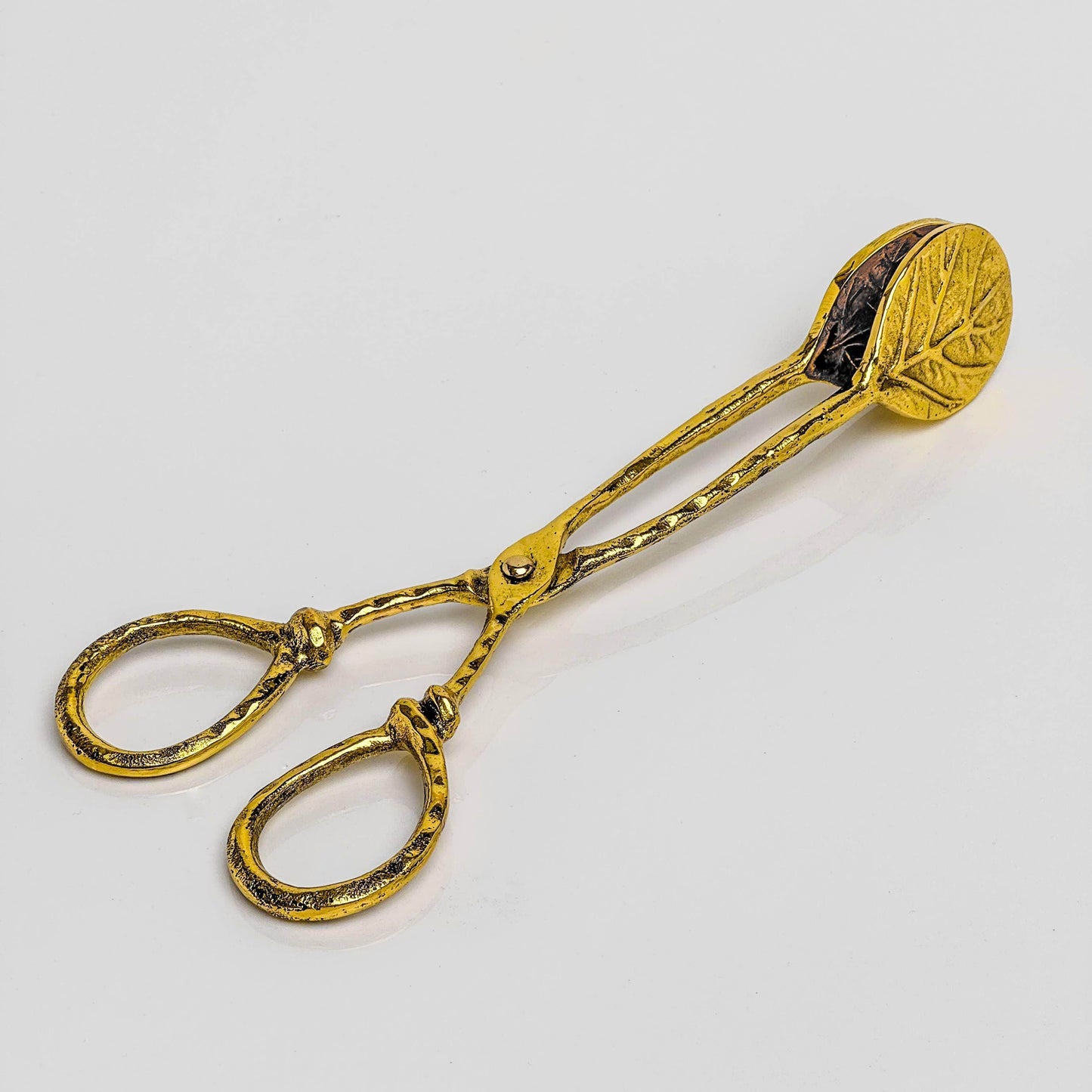 Vintage-Style Brass Leaf Serving Tongs - Songbird Gifts