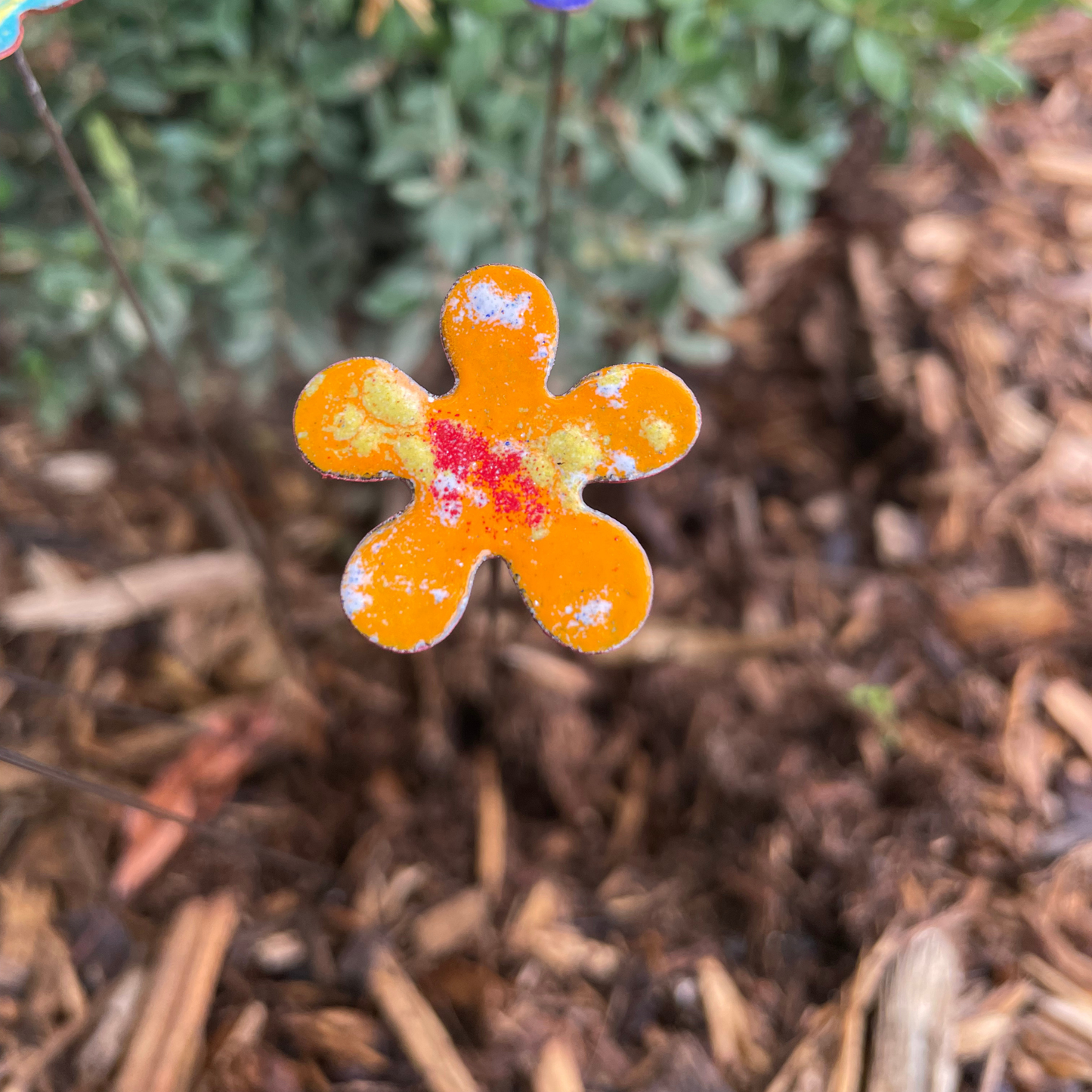 Small Copper Enamel Flower