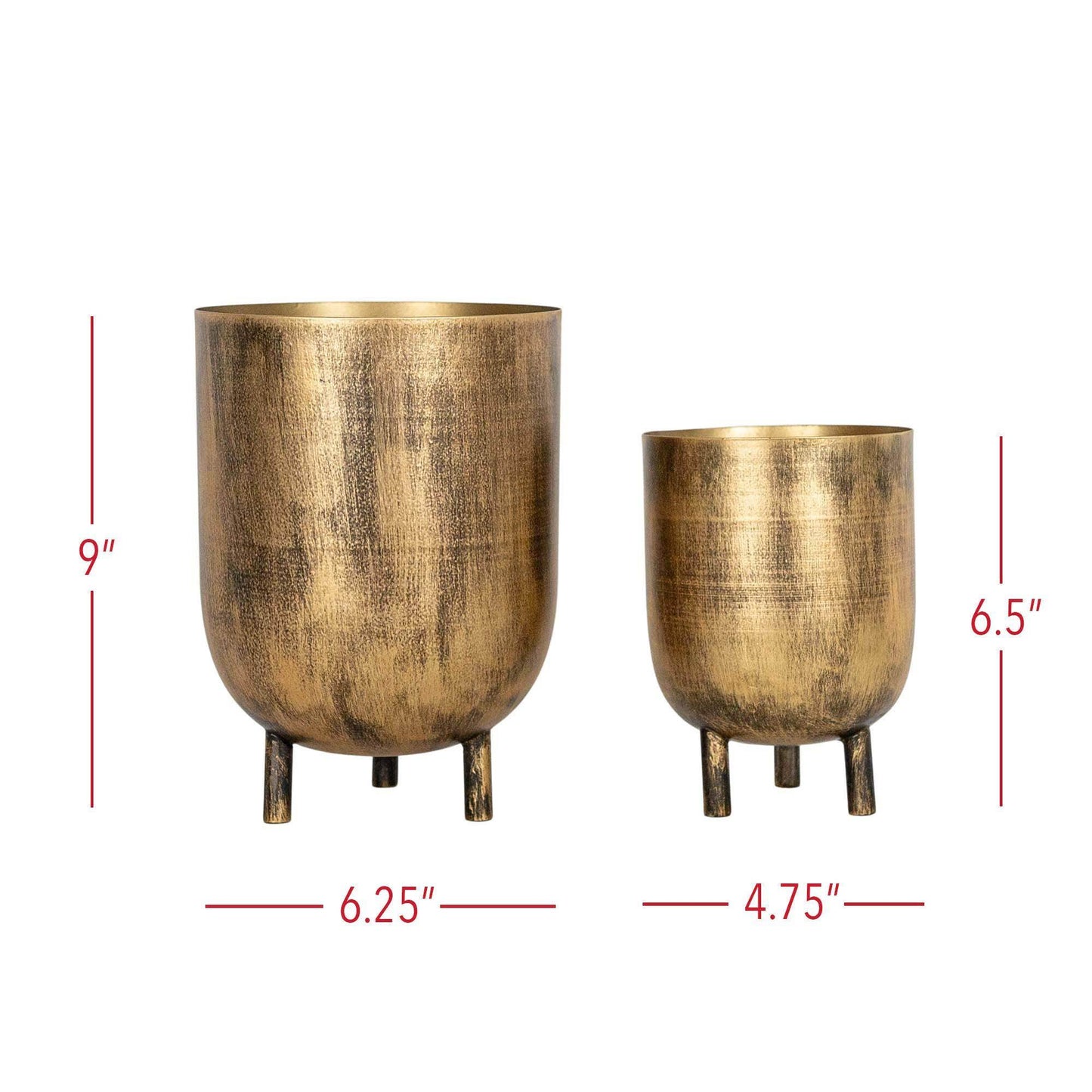 Kacela Footed Planters, Set Of 2 - Songbird Gifts