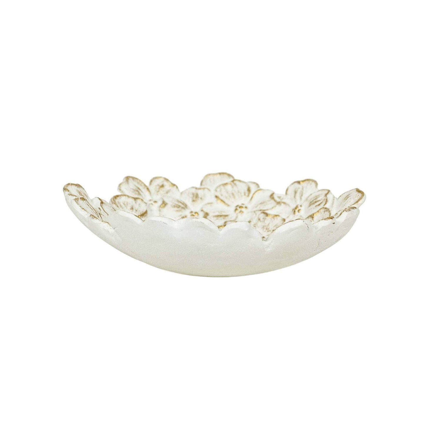 Mae Floral Trinket Dish White - Songbird Gifts
