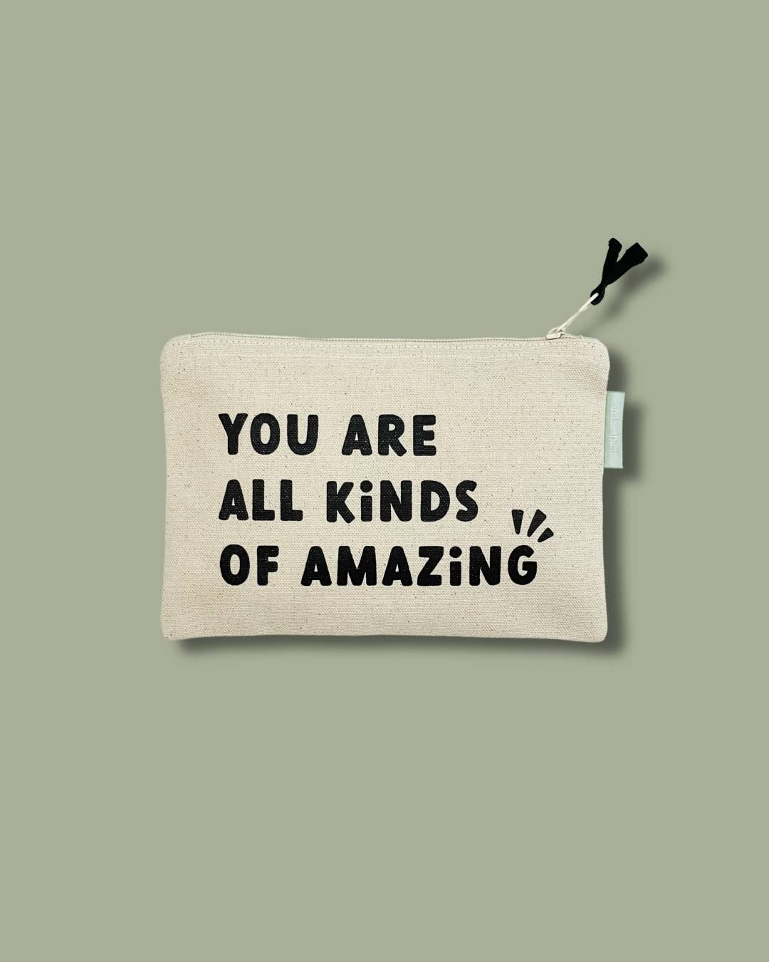 Hearts Small Canvas Zipper Pouch
