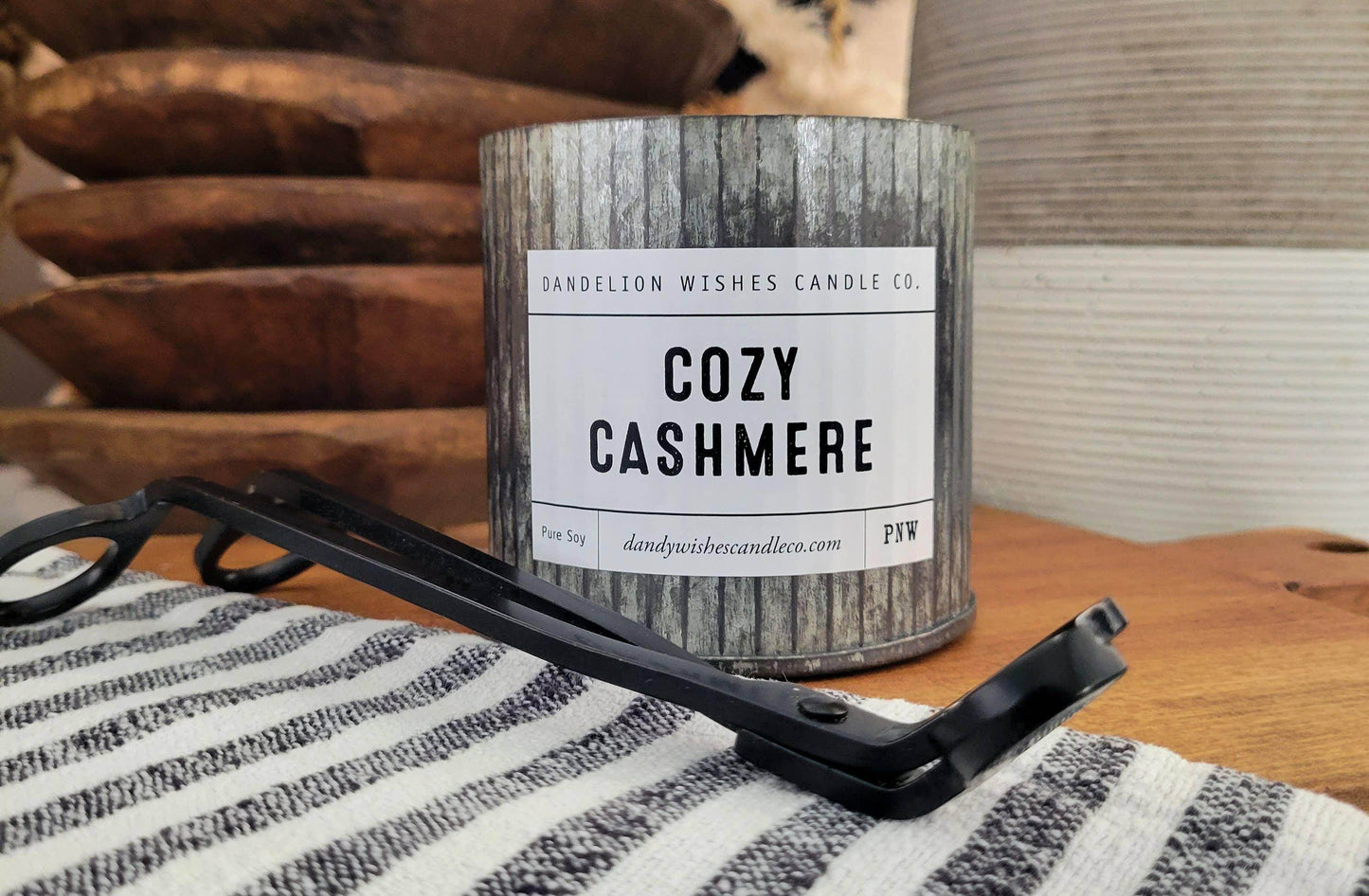 12 oz. Rustic Galvanized Tin Candle - Songbird Gifts