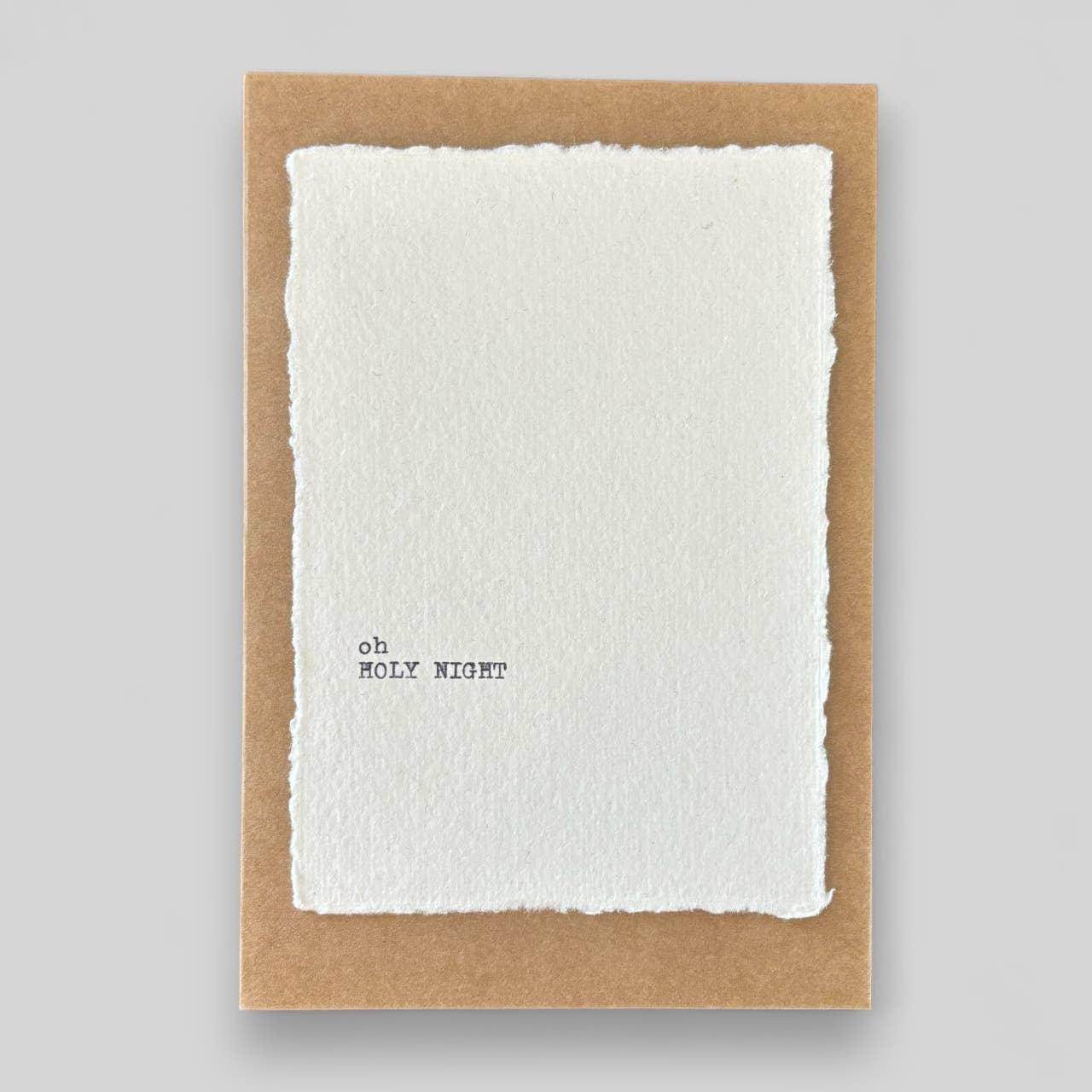 Handmade typewritten christmas card - Songbird Gifts