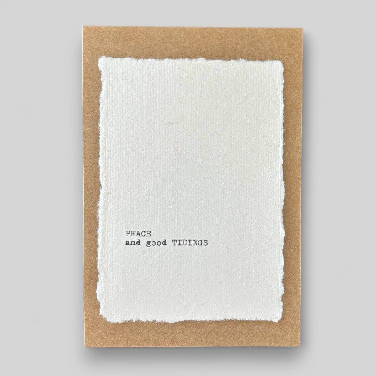 Handmade typewritten christmas card - Songbird Gifts