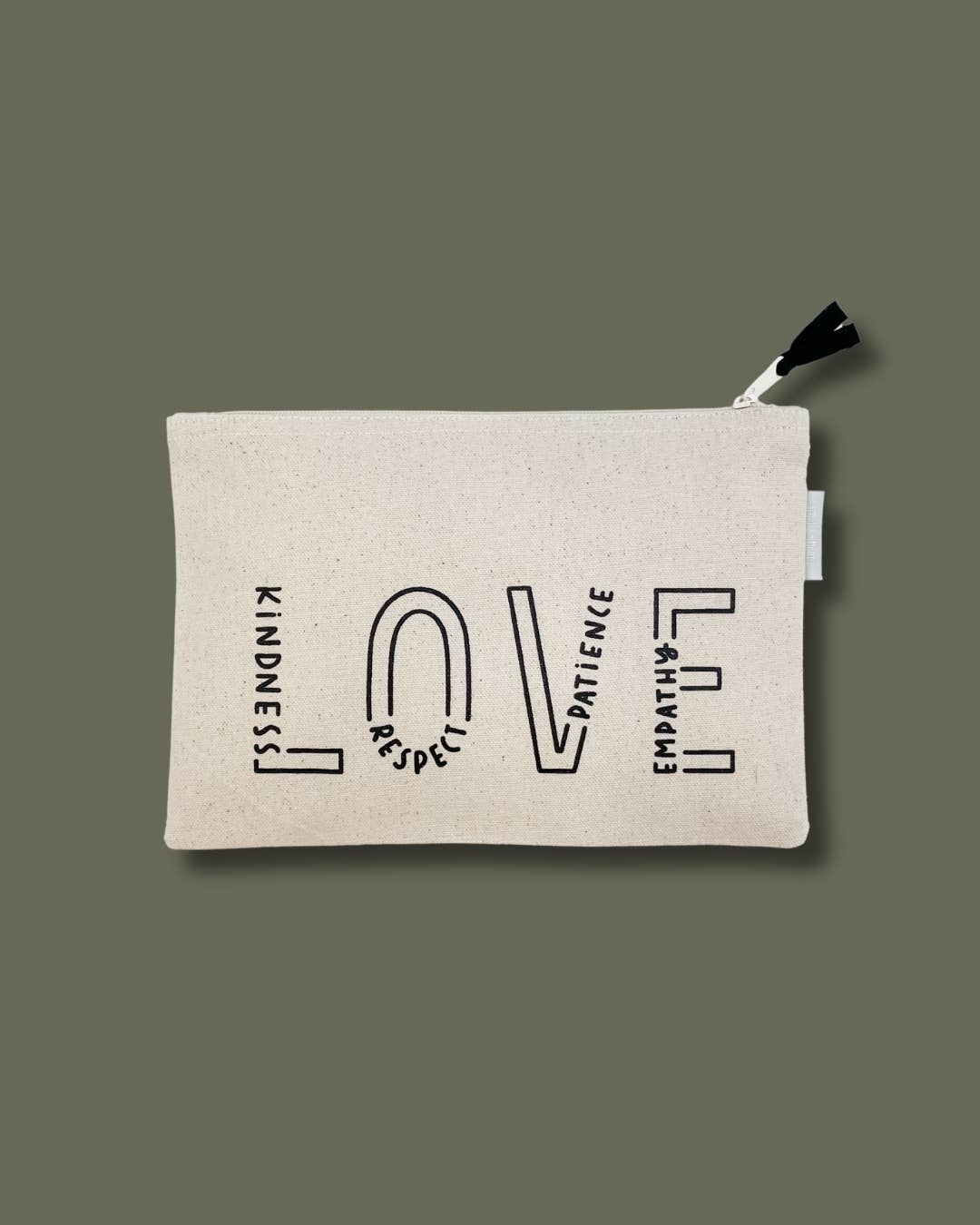 So Much to be Thankful For Large Canvas Zipper Pouch