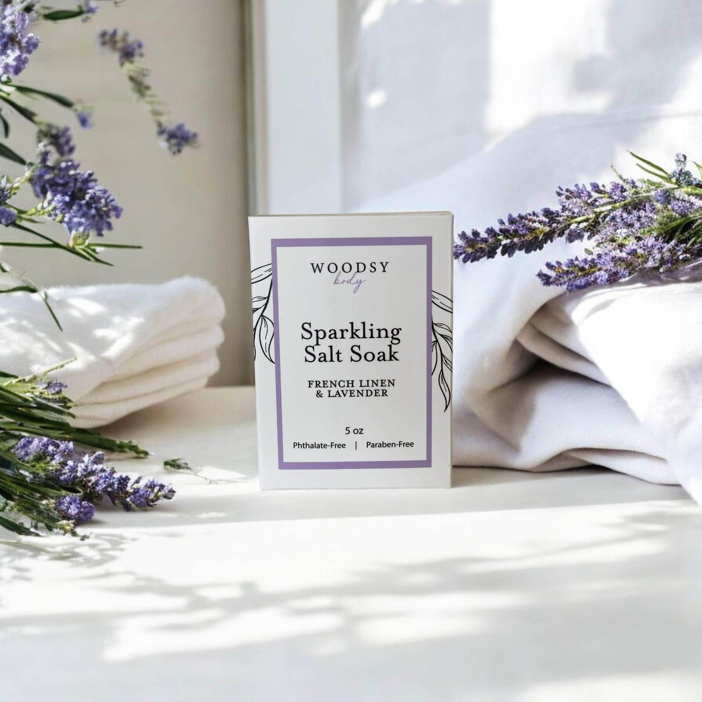 Sparkling Salt Soak- French Linen & Lavender - Songbird Gifts