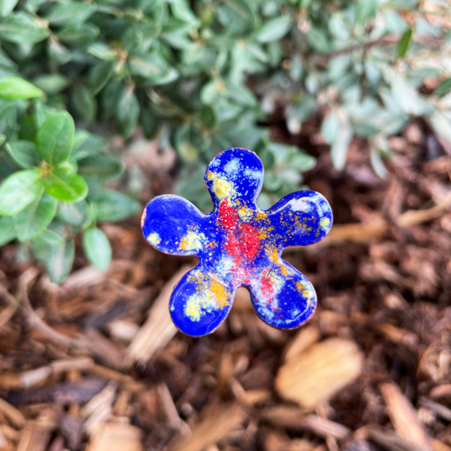 Small Copper Enamel Flower