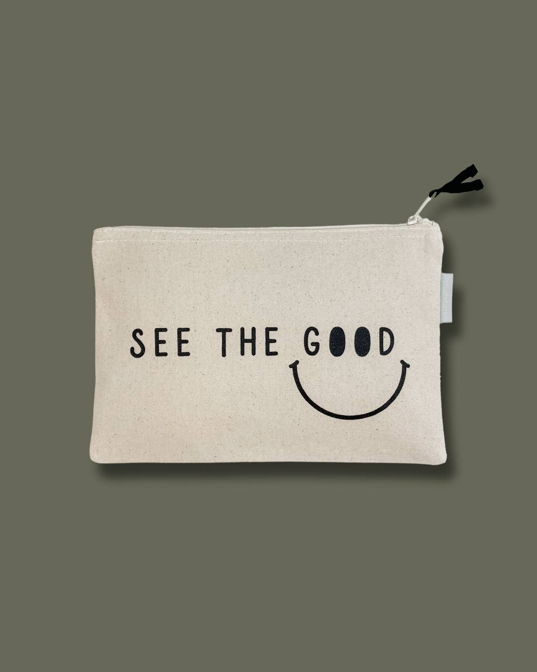 So Much to be Thankful For Large Canvas Zipper Pouch