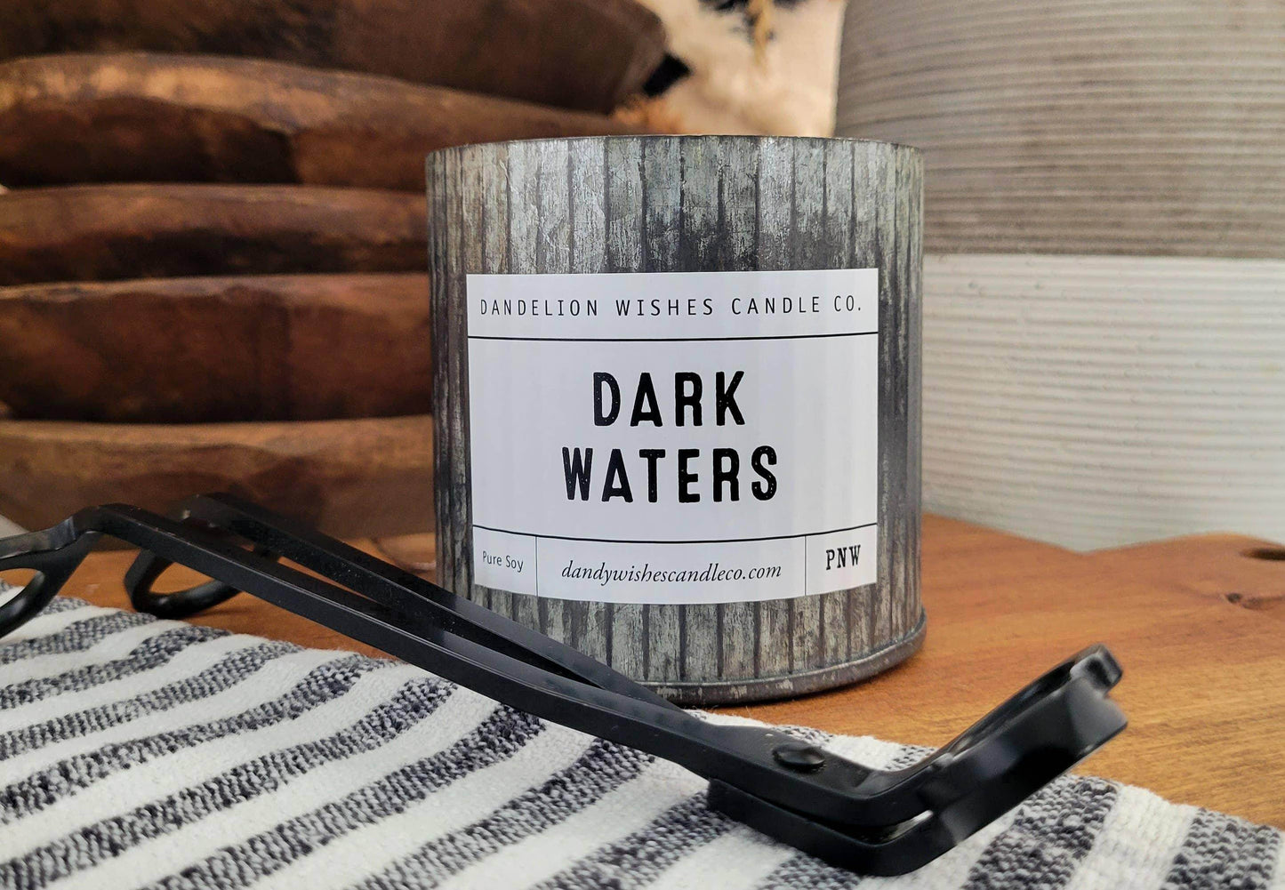 12 oz. Rustic Galvanized Tin Candle - Songbird Gifts