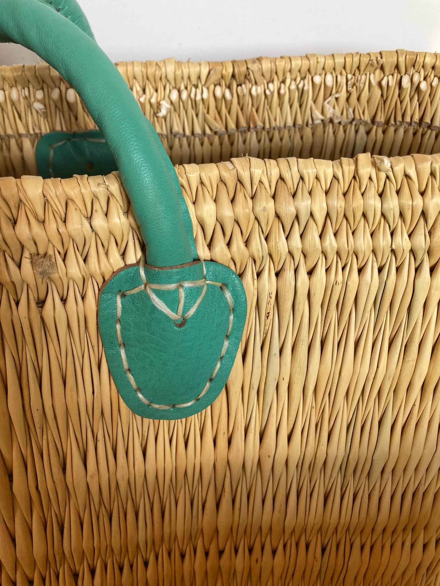 Small Tote, Teal Handle - Songbird Gifts