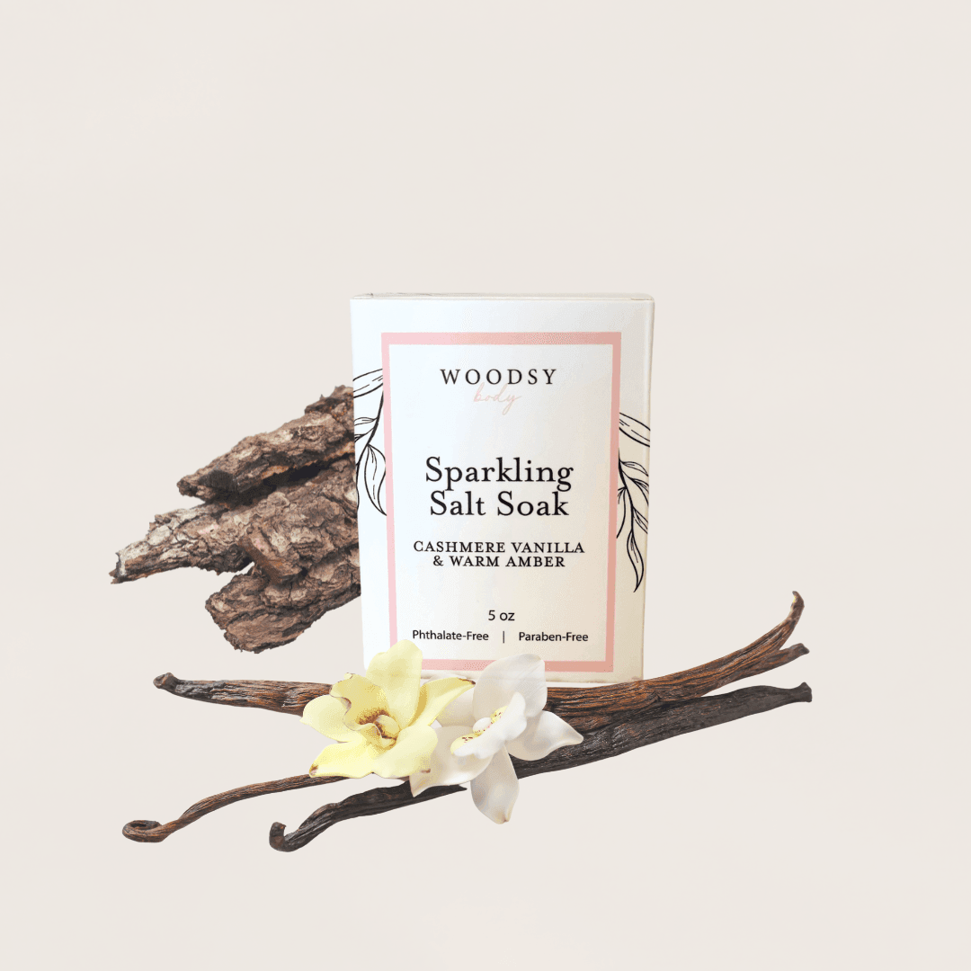 Sparkling Salt Soak- Cashmere Vanilla & Warm Amber - Songbird Gifts