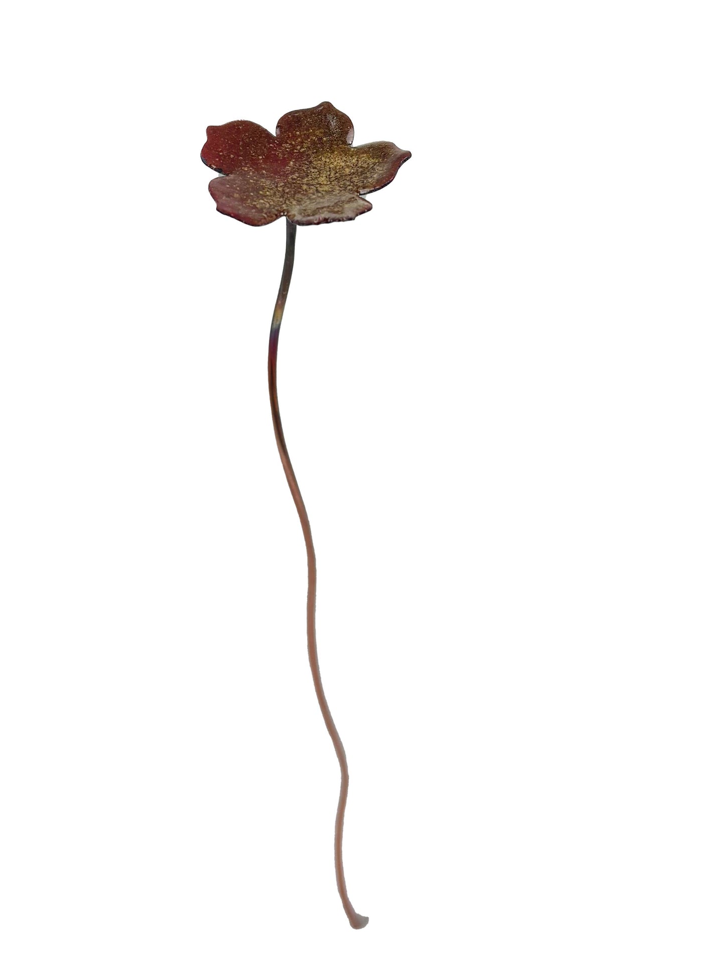 Enamel 5 Petal Flower Stem