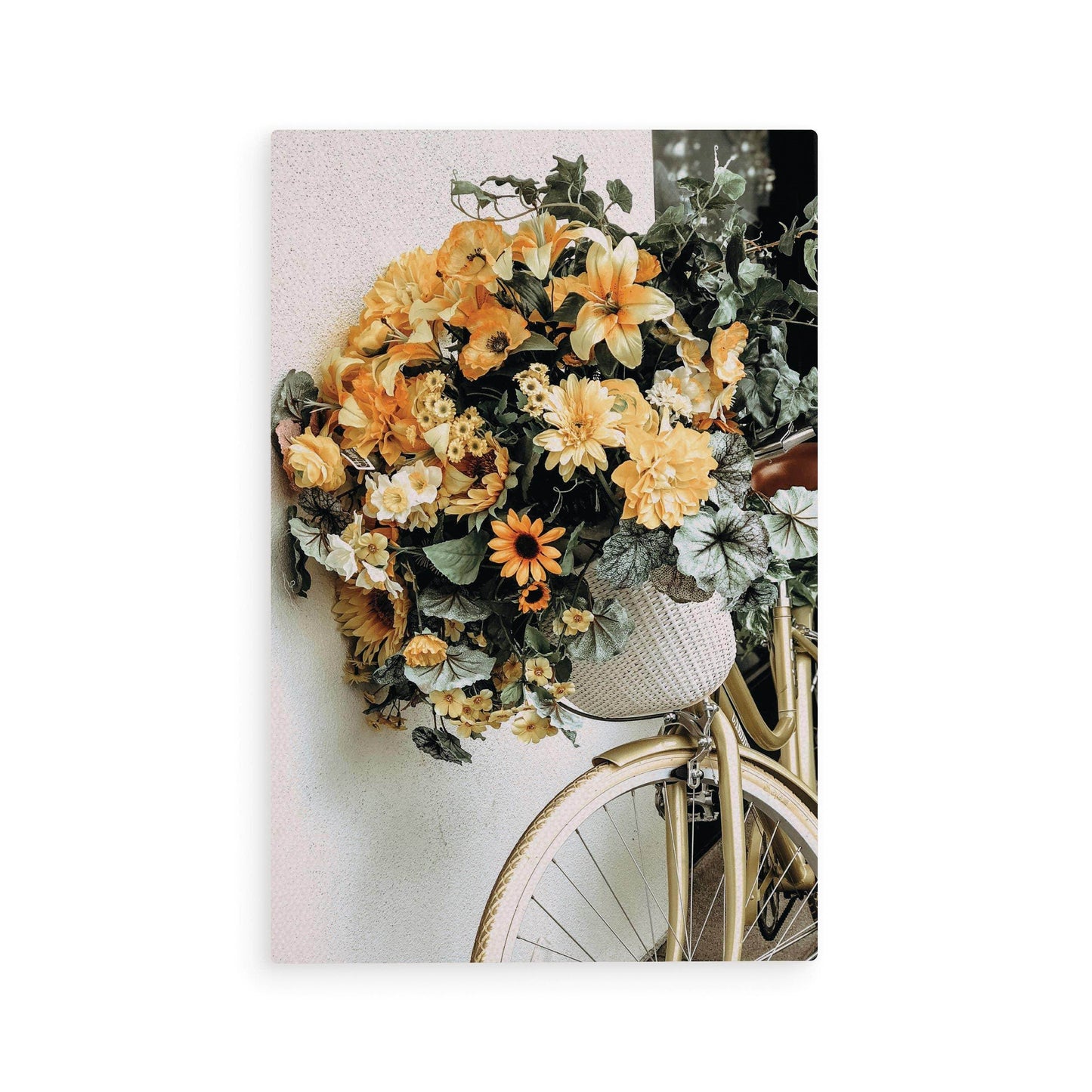 Bicycle With Flowers Wooden Postcard - Songbird Gifts