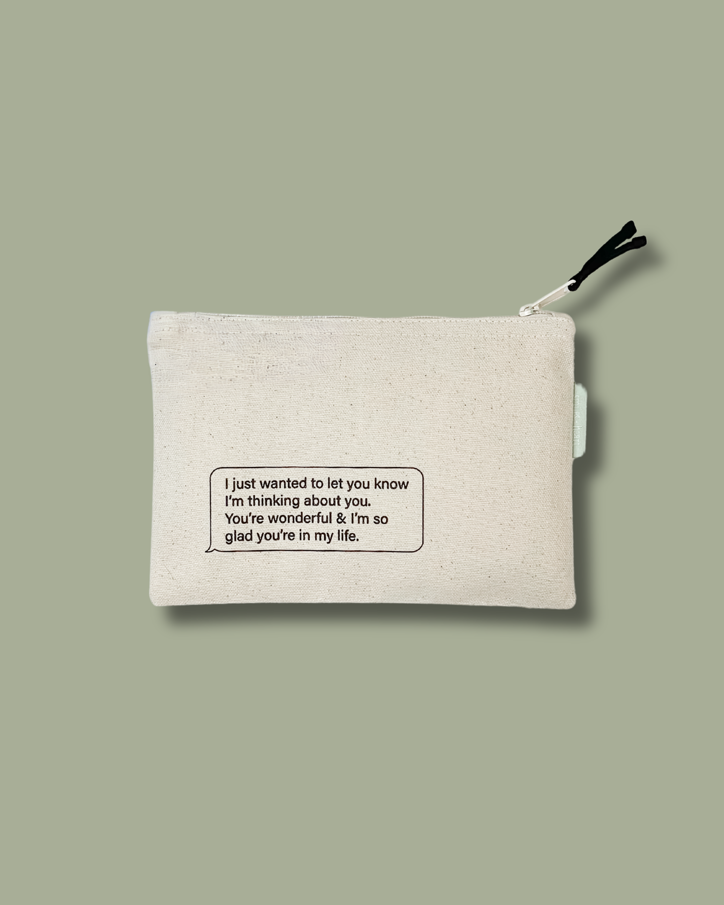 Hearts Small Canvas Zipper Pouch
