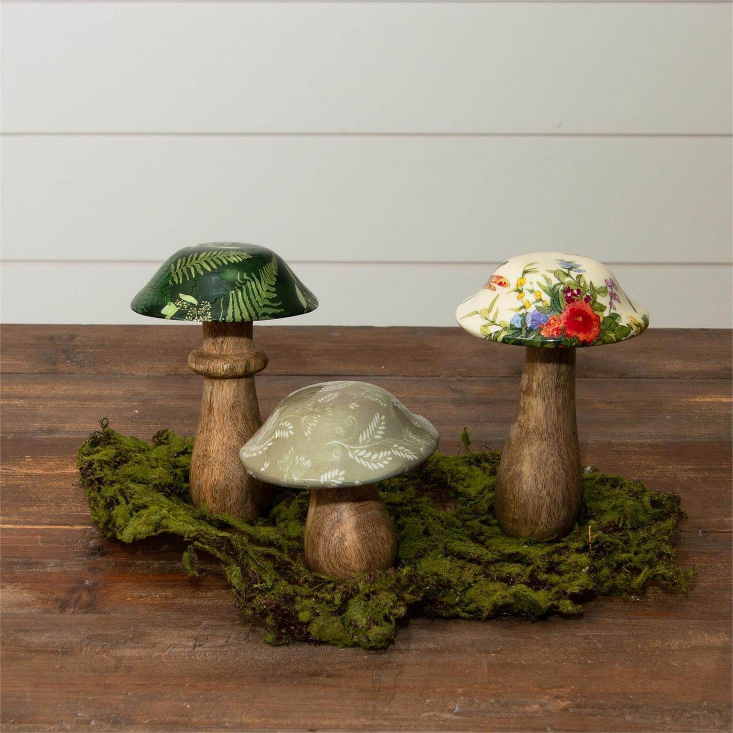 Mango Wood Enamel Mushrooms - Songbird Gifts