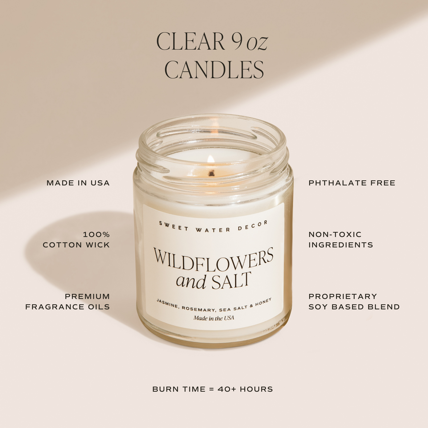 Pink Grapefruit 9 oz Soy Candle - Home Decor & Gifts