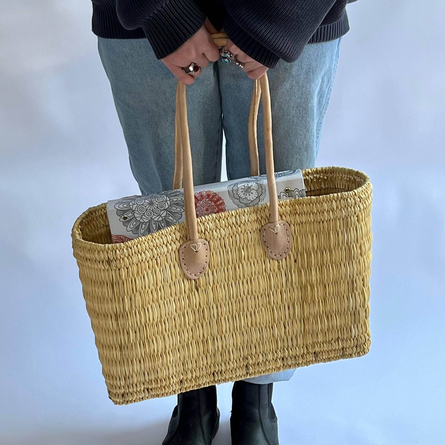 Simple Brown Handled Tote - Songbird Gifts