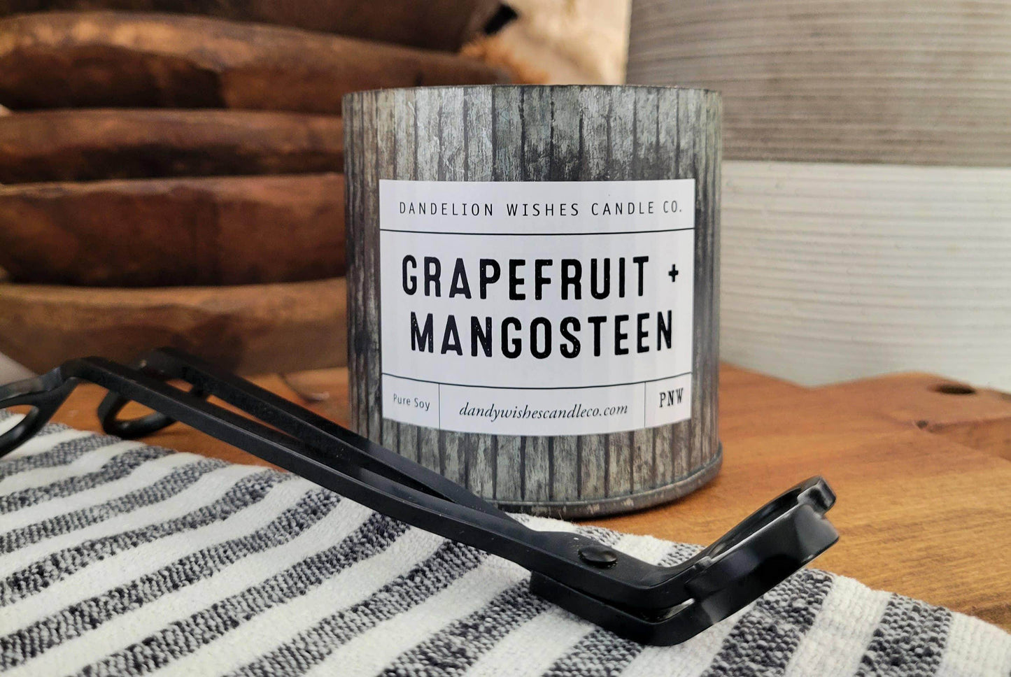 12 oz. Rustic Galvanized Tin Candle - Songbird Gifts