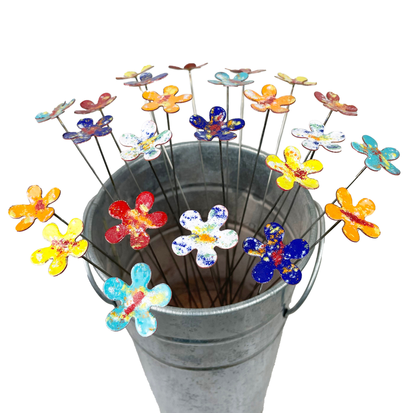 Small Copper Enamel Flower