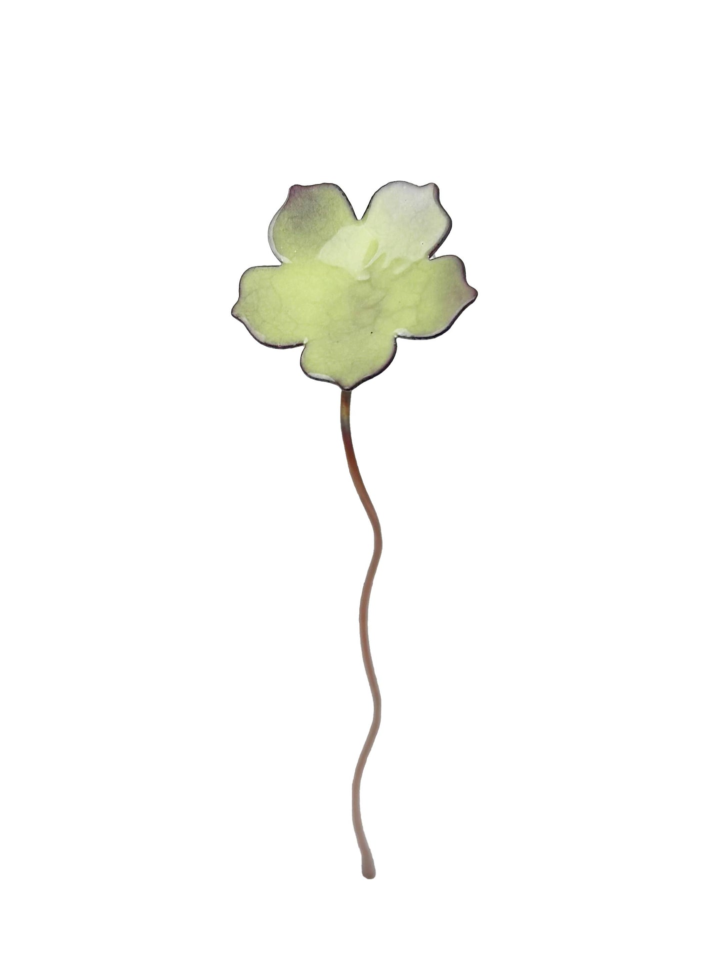 Enamel 5 Petal Flower Stem