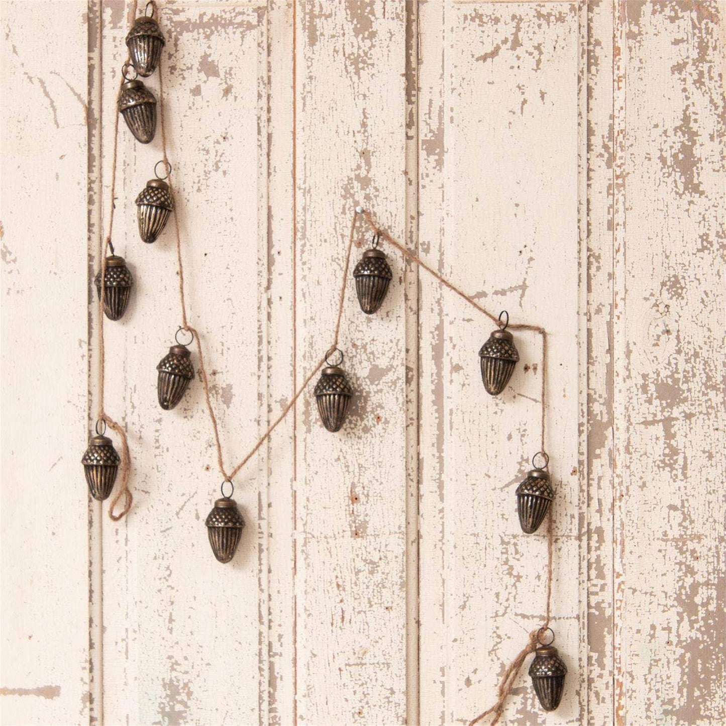 Garland - Antiqued Glass Acorns (PC) - Songbird Gifts