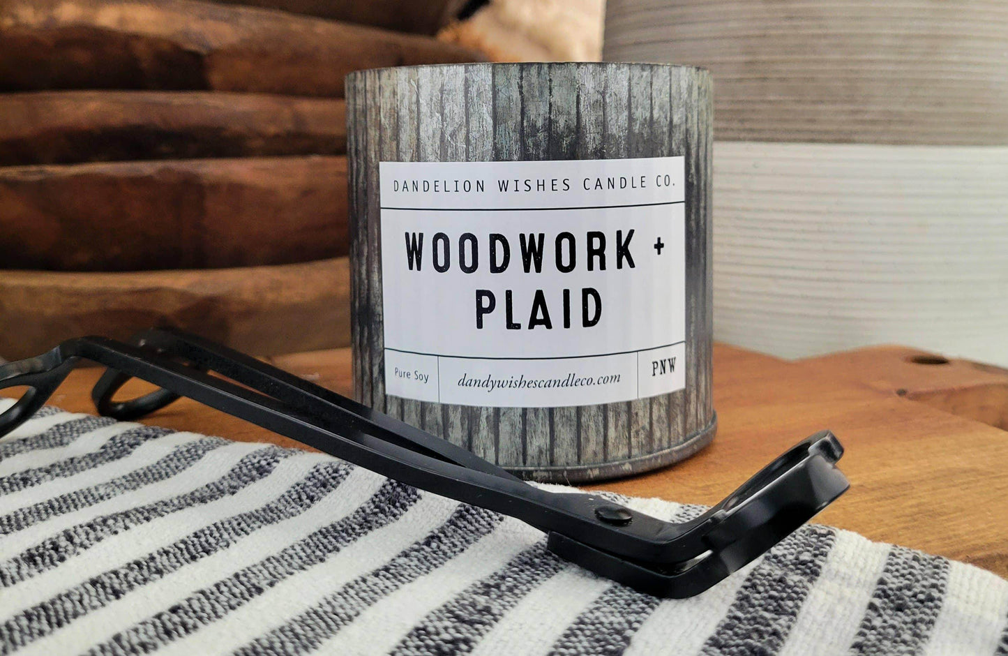 12 oz. Rustic Galvanized Tin Candle - Songbird Gifts