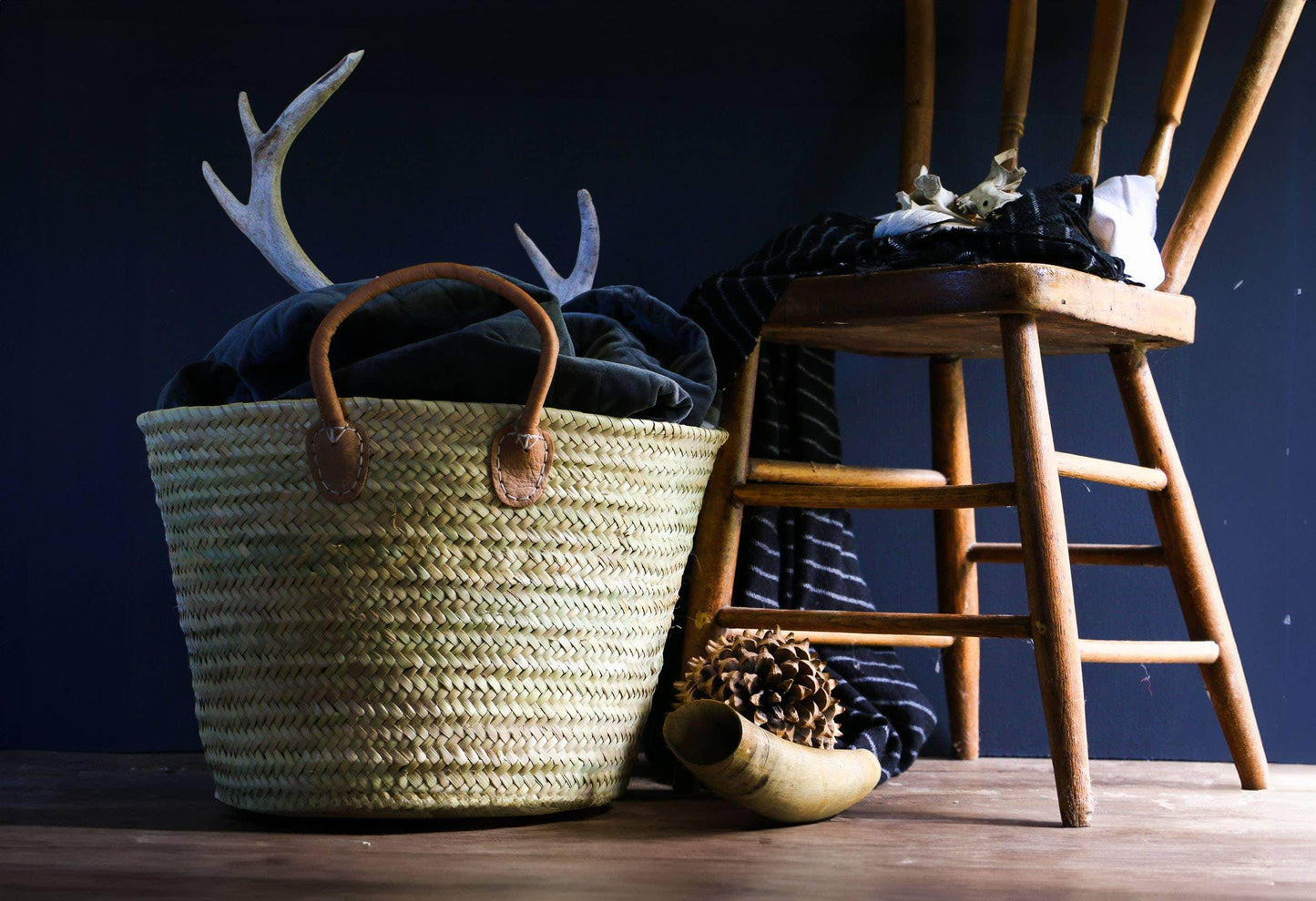 Short Handled French Market Basket - Songbird Gifts