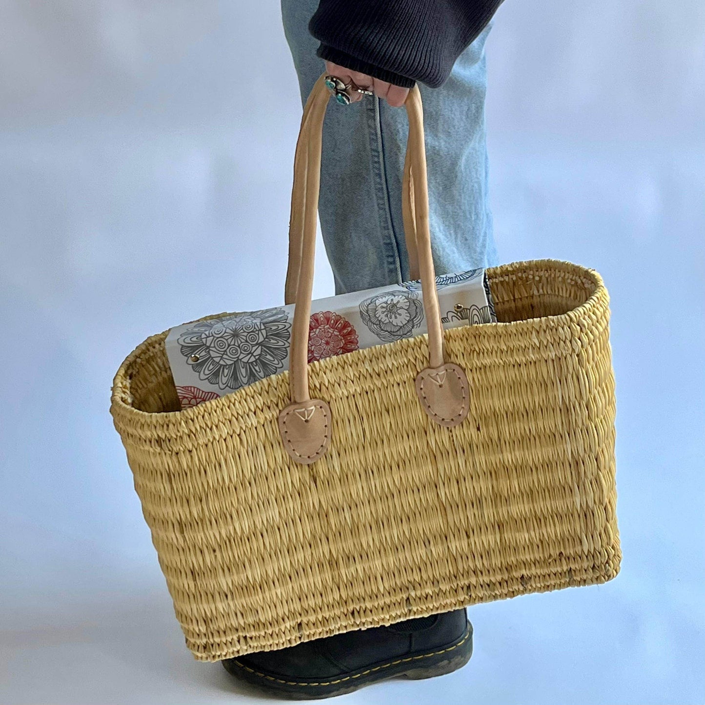 Simple Brown Handled Tote - Songbird Gifts