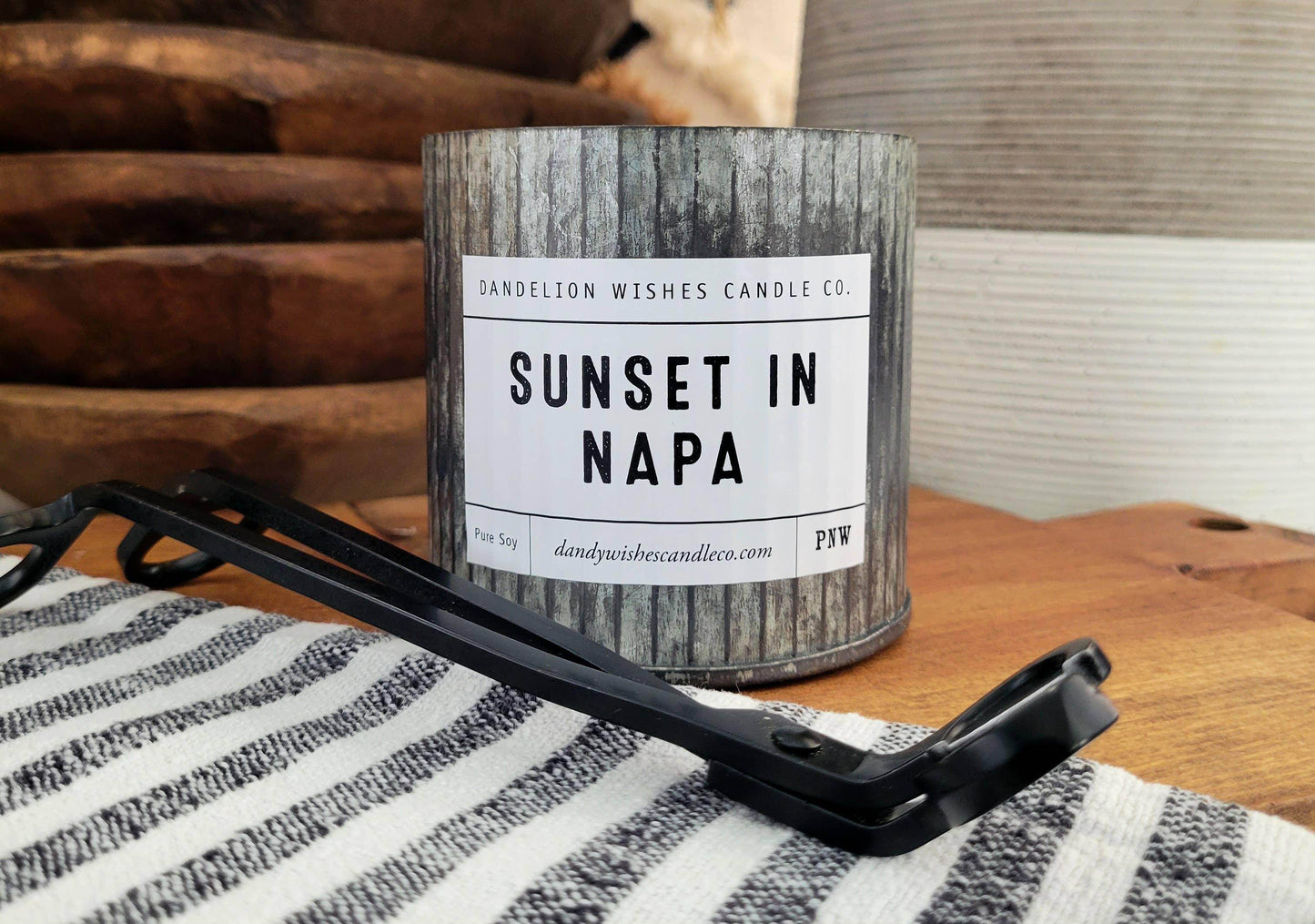 12 oz. Rustic Galvanized Tin Candle - Songbird Gifts