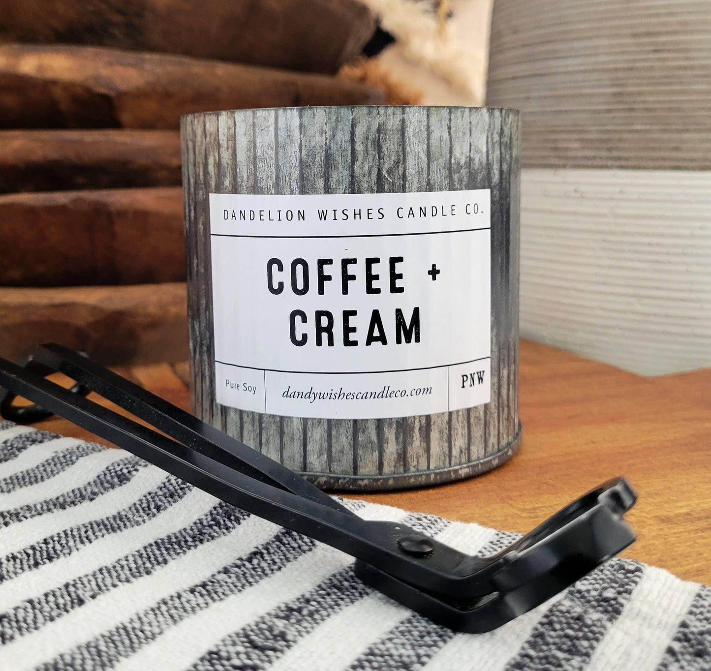 12 oz. Rustic Galvanized Tin Candle - Songbird Gifts